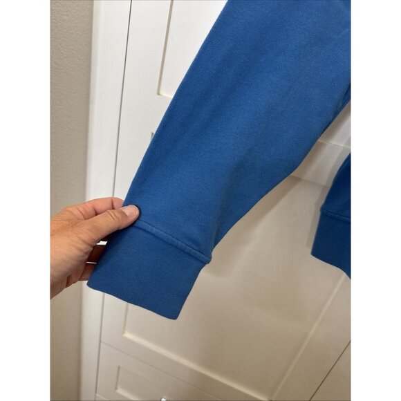 Walt Disney World Retro Blue Crewneck Rainbow Sweatshirt front pockets SIZE Med - Picture 6 of 14